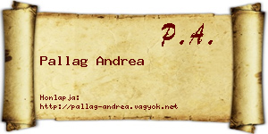 Pallag Andrea névjegykártya