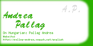 andrea pallag business card